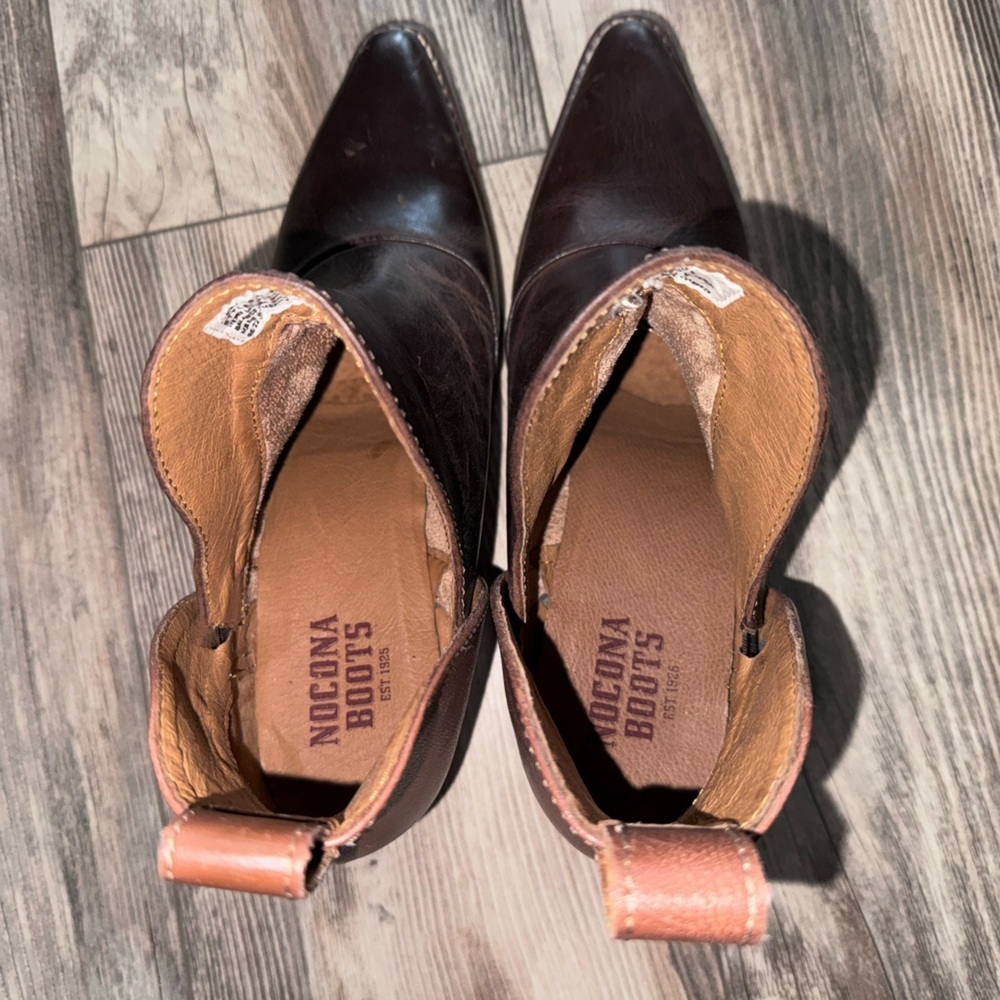 New Womens Nocona Micki Cowhide 7" Snip Toe Ankle Boots Bootie Shoes Size 9 NIB - Picture 7 of 9